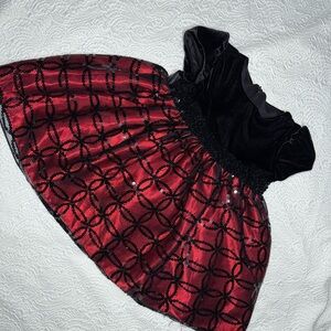 Cinderella Black and Red Formal Kids Dress